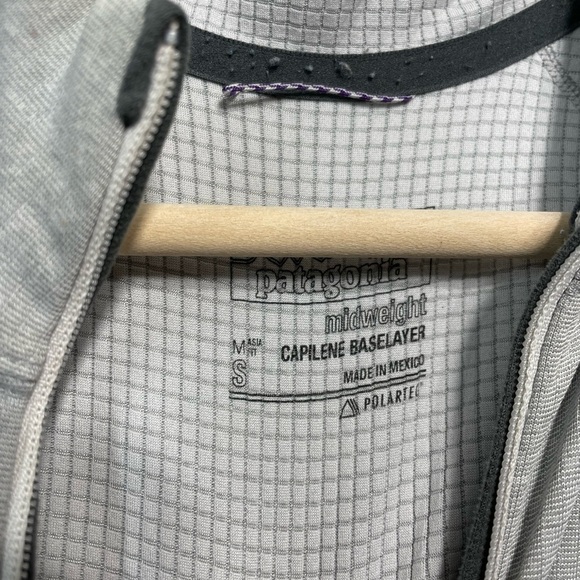 Patagonia Capilene Midweight Zip-Neck Grey Small O106 - Picture 9 of 10